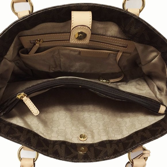 Michael by Michael Kors Monogram Brown Work Tote - Picture 3 of 9